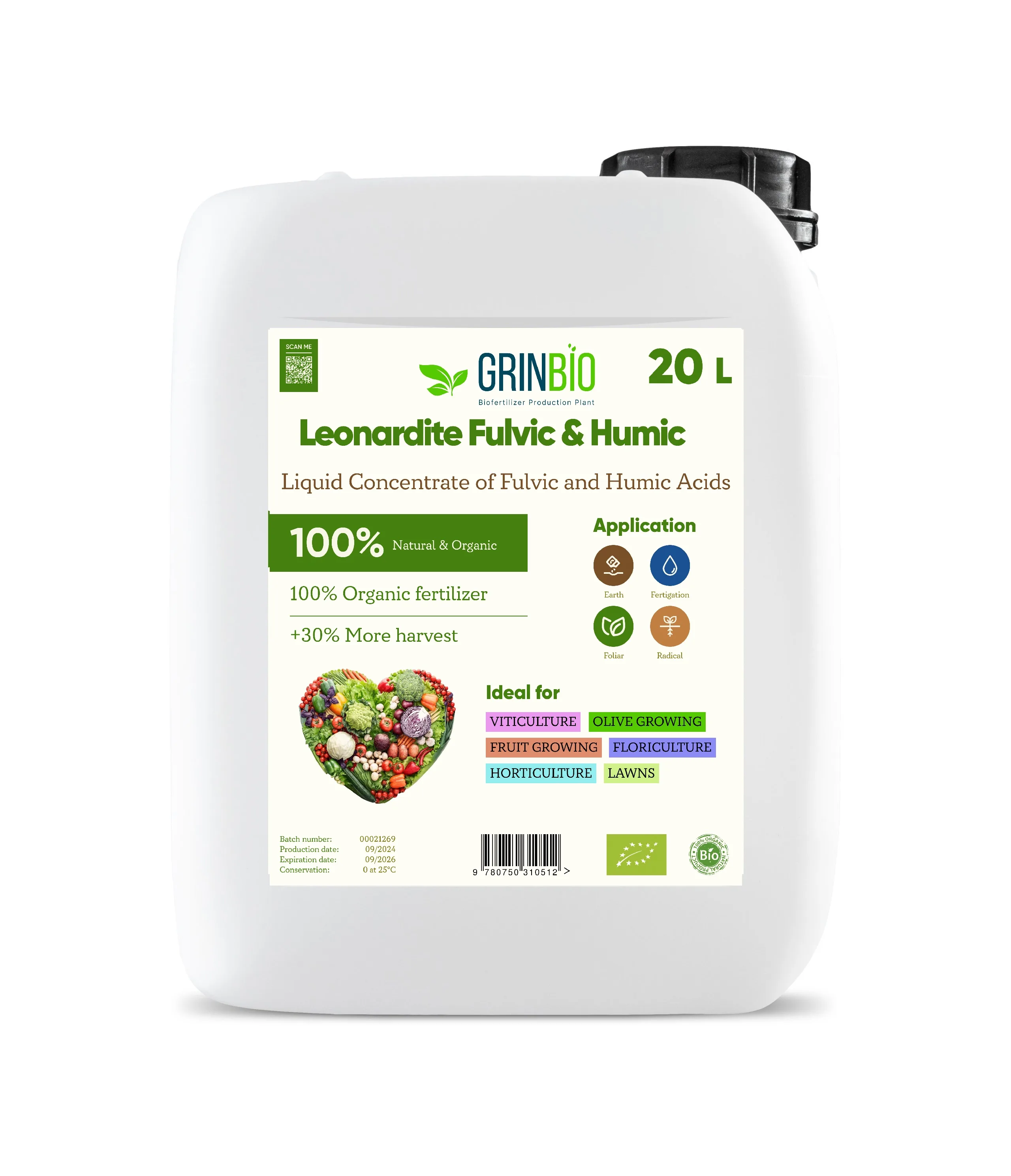 Leonardite Fulvic & Humic  20 L.