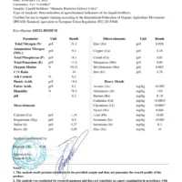 ANALYSIS CERTIFICATE Bioterra Extract Ultra