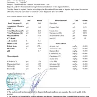 ANALYSIS CERTIFICATE No328 Leonardite Paste-1