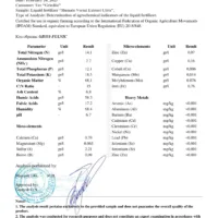 ANALYSIS CERTIFICATE Humate VermiExtract ultra