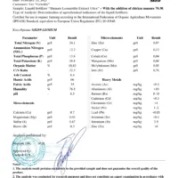 ANALYSIS CERTIFICATE NoGB289-088-LO Leonardite Extract Humate-1